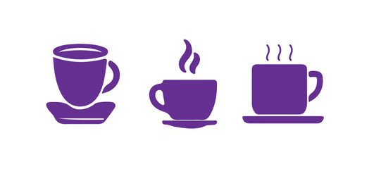 Coffee cup icon set. cup a coffee sign and symbol, vector illustration eps 10.