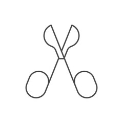 Candle wick scissors line icon