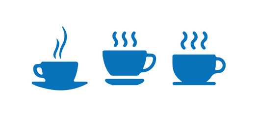 Coffee Cup icons set. Coffe or tea cups icon collection. Cup hot icons design, vector illustration eps 10.