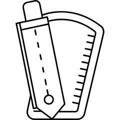 pH meter line art vector