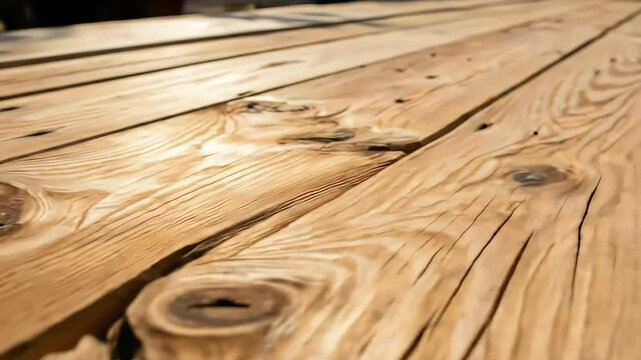 Close-up natural wood plank texture with a detailed grain pattern on the surface