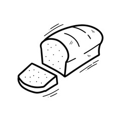 Hand Drawn Bread Illustration. Doodle Vector. Isolated on White Background - EPS 10 Vector
