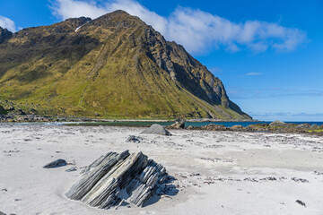 Storsandnes-Strand auf den Lofoten, Norwegen
