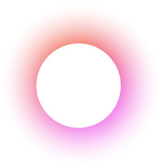 Round frame with light gradient. Holographic soft glowing border design. Modern rainbow geometric blurred template. Pastel futuristic round transparent template.