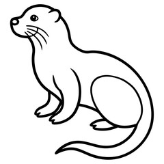 Minimal Sea Otter Vector