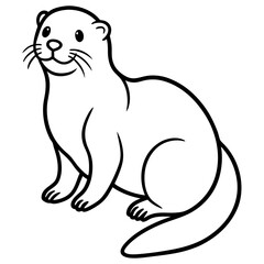 Minimal Sea Otter Vector