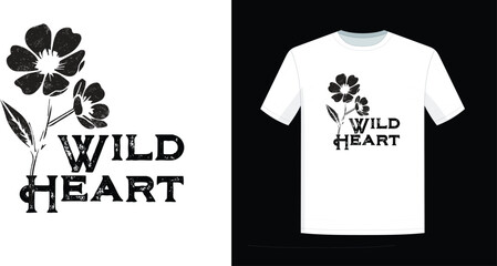 Wild Heart t shirt design