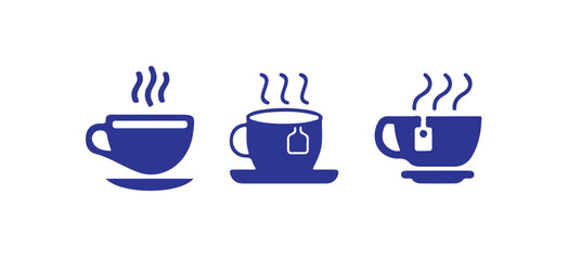 Coffee cup icon set. cup a coffee icon silhouetee. vector illustration eps 10.