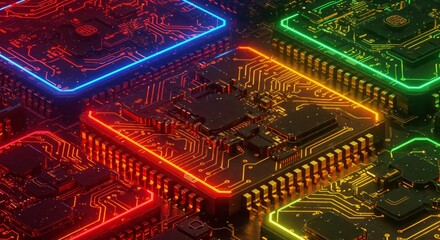 Vibrant Neon Lines: Abstract Geometric Art Background