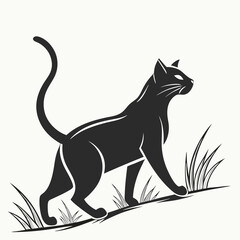 black cat vector