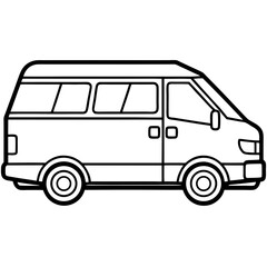 Viper Van line art vector