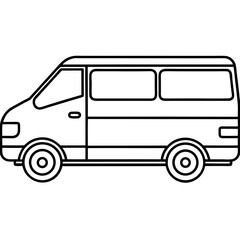 Viper Van line art vector
