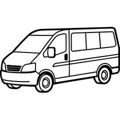 Viper Van line art vector