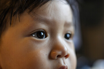 Close Up Of A Southeast Asian Toddler Face