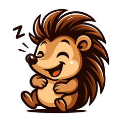 Sleeping hedgehog illustration is so cute