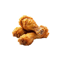 Crispy Fried Chicken Drumsticks - Close-up of Three Golden Brown Drumsticks