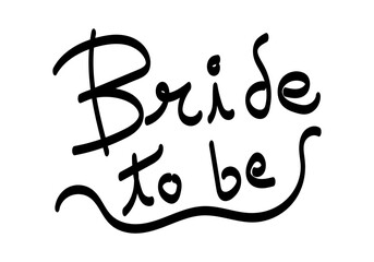 Título negro de bride to be