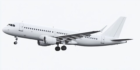 Fototapeta premium White passenger jet in flight (1)