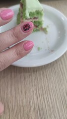 fresh radish on a fork