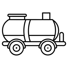 Water Tanker  line art vector
