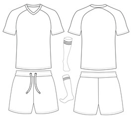 T-shirt jersey and shorts pant  for template front and back VECTOR DESIGN	