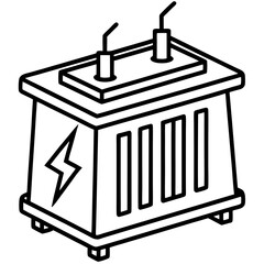 Voltage Stabilizer line art vector