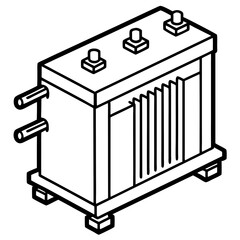 Voltage Stabilizer line art vector