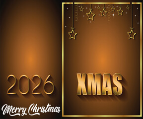 2026 Merry Christmas background for your seasonal invitations, festival posters, greetings cards. 
