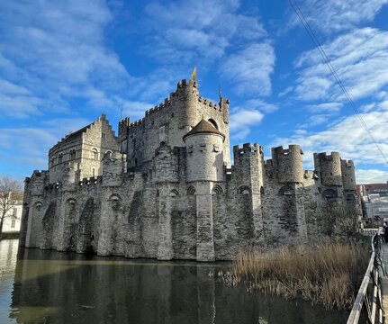 Gravensteen Castle . Ghent , Belgium.