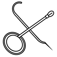 Hemostat line art vector