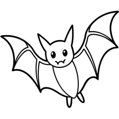 Ghost Bat line art vector