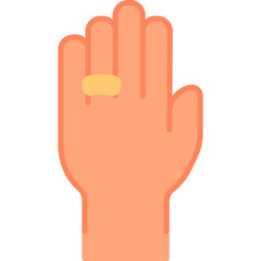 Ring finger vector icon. Hand gesture icon flat style. perfect use for logo, presentation, website, and more. modern icon design color style