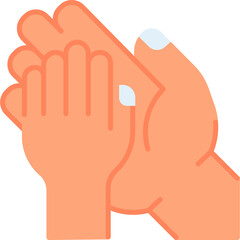 Mom and baby hand vector icon. Hand gesture icon flat style. perfect use for logo, presentation, website, and more. modern icon design color style