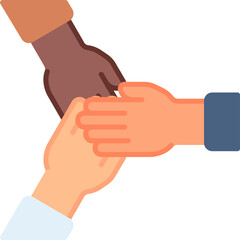 United hand gesture vector icon. Hand gesture icon flat style. perfect use for logo, presentation, website, and more. modern icon design color style