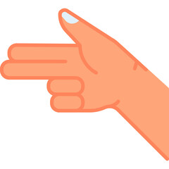 Gun hand gesture vector icon. Hand gesture icon flat style. perfect use for logo, presentation, website, and more. modern icon design color style