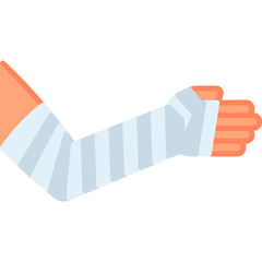 Hand bandage vector icon. Hand gesture icon flat style. perfect use for logo, presentation, website, and more. modern icon design color style