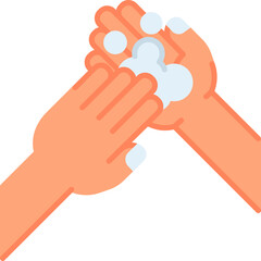 Washing hand vector icon. Hand gesture icon flat style. perfect use for logo, presentation, website, and more. modern icon design color style