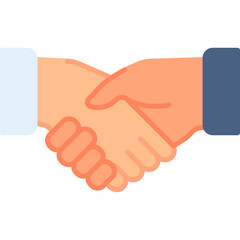 Handshake gesture vector icon. Hand gesture icon flat style. perfect use for logo, presentation, website, and more. modern icon design color style