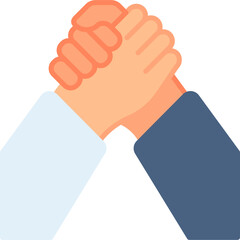 Partnership hand gesture vector icon. Hand gesture icon flat style. perfect use for logo, presentation, website, and more. modern icon design color style