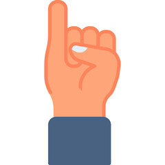 Pinky finger vector icon. Hand gesture icon flat style. perfect use for logo, presentation, website, and more. modern icon design color style