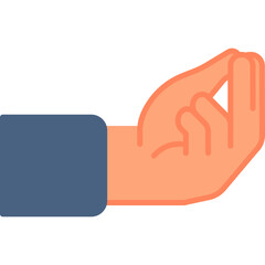 Pinched finger gesture vector icon. Hand gesture icon flat style. perfect use for logo, presentation, website, and more. modern icon design color style