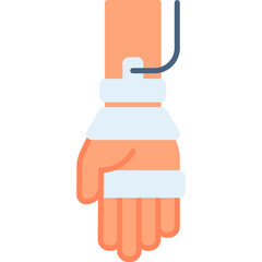 Sick hand vector icon. Hand gesture icon flat style. perfect use for logo, presentation, website, and more. modern icon design color style