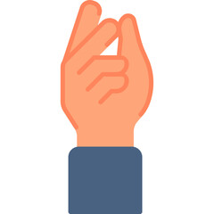 Snap hand gesture vector icon. Hand gesture icon flat style. perfect use for logo, presentation, website, and more. modern icon design color style