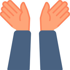 Celebration hand gesture vector icon. Hand gesture icon flat style. perfect use for logo, presentation, website, and more. modern icon design color style