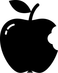  Bitten Apple Silhouette - Knowledge, Temptation & Diet