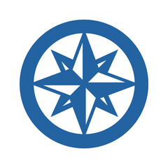 シンプルなコンパスのアイコン（カラー）