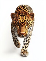 Obraz premium Wild cat stalking with intensity.