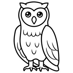 Minimal Snowy Owl Sketch