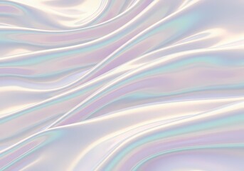 Iridescent silk fabric texture background abstract pastel color waves smooth elegant design for graphic