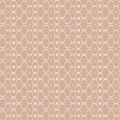 Elegant Beige Lattice with Star Accents – Seamless Geometric Pattern